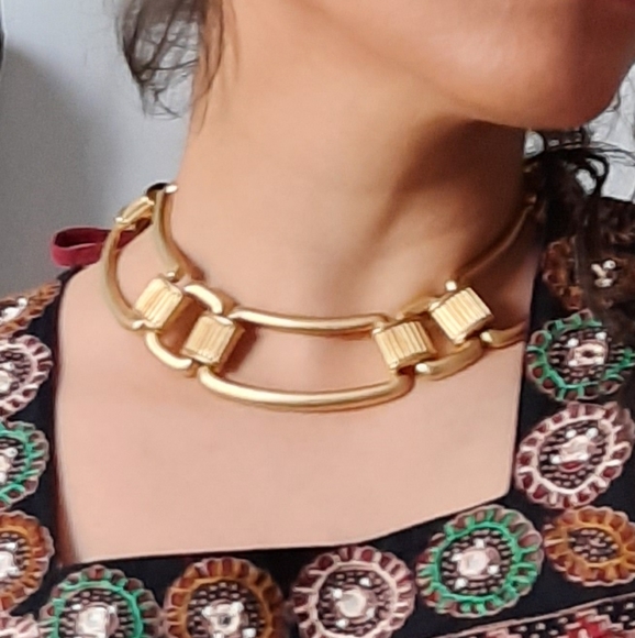Vintage Jewelry - Vintage chunky Piscitelli choker necklace